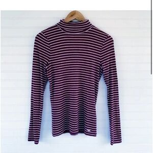 Hollister Red Fitted Ribbed Long Sleeve Tee